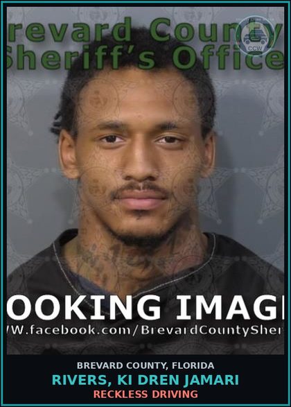 CCW arrest card for RIVERS, KI DREN JAMARI in Brevard County: Reckless Driving