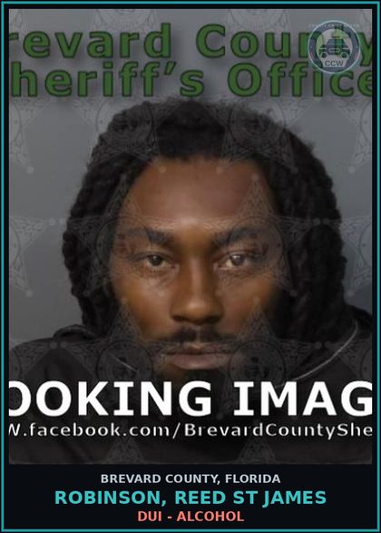CCW arrest card for ROBINSON, REED ST JAMES in Brevard County: DUI - Alcohol
