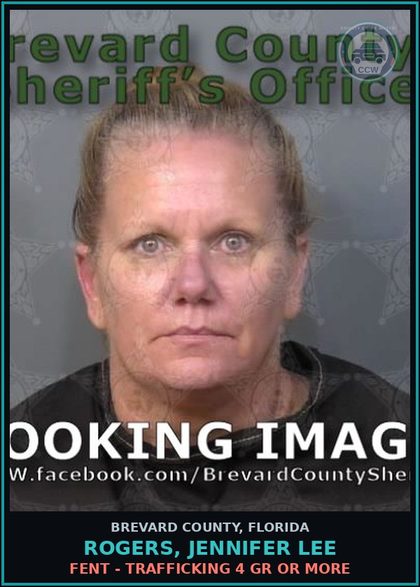 CCW arrest card for ROGERS, JENNIFER LEE in Brevard County: VOP