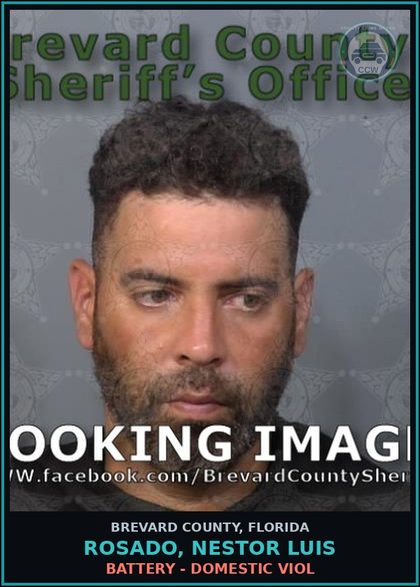 CCW arrest card for ROSADO, NESTOR LUIS in Brevard County: Battery - Domestic Viol