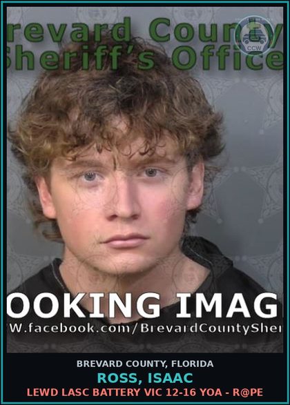 CCW arrest card for ROSS, ISAAC in Brevard County: Lewd Lasc Battery Victim 12-16 YOA - r@pe