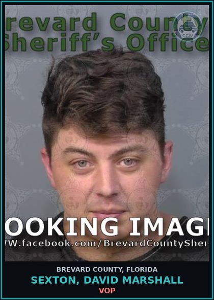 CCW arrest card for Sexton, David Marshall in Brevard County: VOP