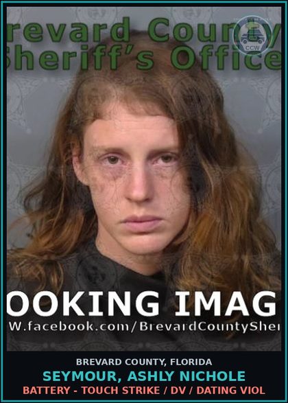 CCW arrest card for SEYMOUR, ASHLY NICHOLE in Brevard County: Battery - Touch Strike / DV / Dating Viol