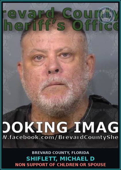 CCW arrest card for SHIFLETT, MICHAEL D in Brevard County: Non Support of Children or Spouse