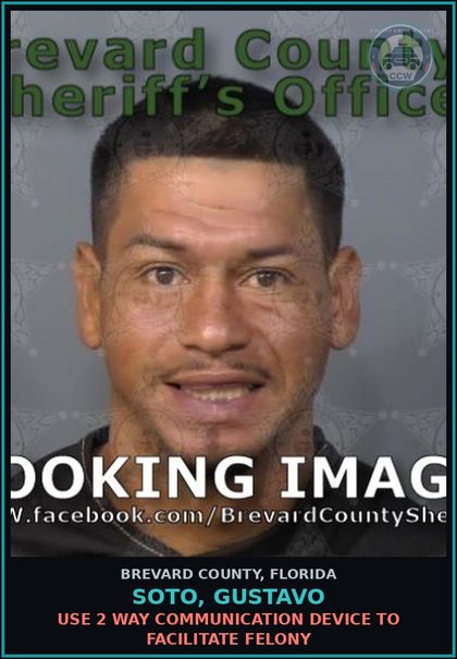 CCW arrest card for Soto, Gustavo in Brevard County: Collect Plant Animal Specimen W/O Authority