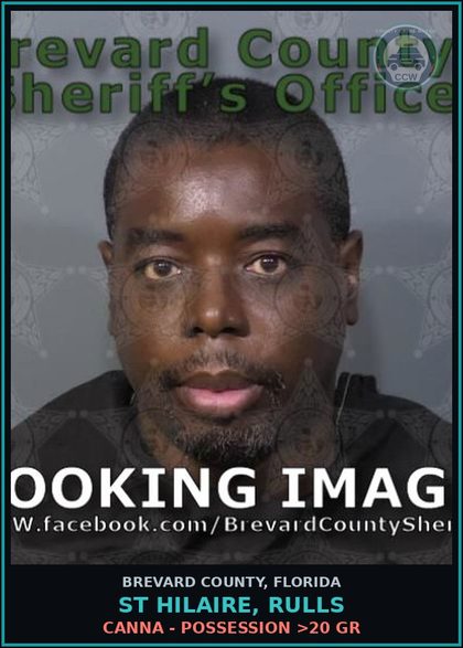 CCW arrest card for ST HILAIRE, RULLS in Brevard County: Posses contr substance w/o Prescription
