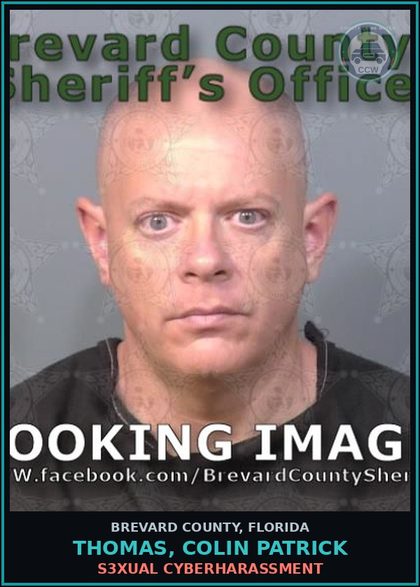 CCW arrest card for THOMAS, COLIN PATRICK in Brevard County: s3xual Cyberharassment