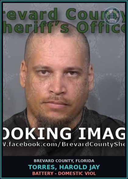 CCW arrest card for TORRES, HAROLD JAY in Brevard County: Battery - Domestic Viol