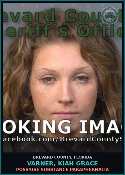 CCW arrest card for VARNER, KIAH GRACE in Brevard County: Poss/Use Drug Paraphernalia