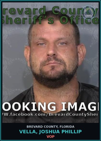 CCW arrest card for Vella, Joshua Phillip in Brevard County: VOP