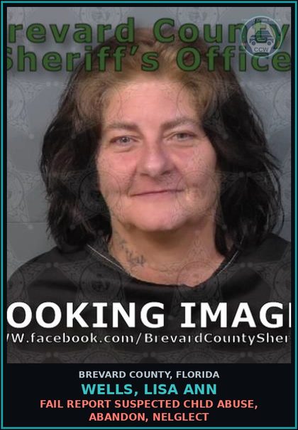 CCW arrest card for WELLS, LISA ANN in Brevard County: Fail Report Suspected chld Abuse, Abandon, Nelglect