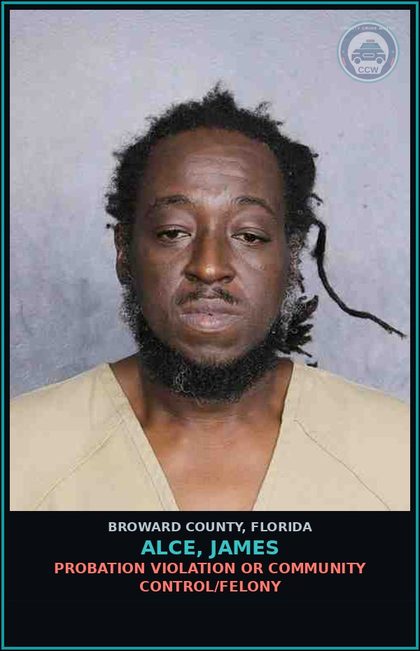 CCW arrest card for ALCE, JAMES in Broward County: SELL COCAINE