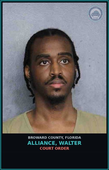CCW arrest card for ALLIANCE, WALTER in Broward County: COURT ORDER