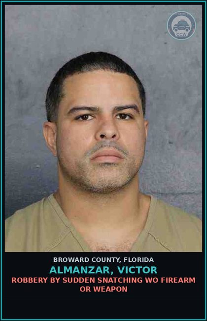 CCW arrest card for ALMANZAR, VICTOR in Broward County: AGG BATTERY CAUSE BODILY HARM/DISABILITY -DOMESTIC