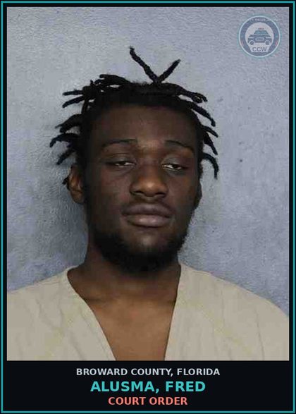 CCW arrest card for ALUSMA, FRED in Broward County: COURT ORDER