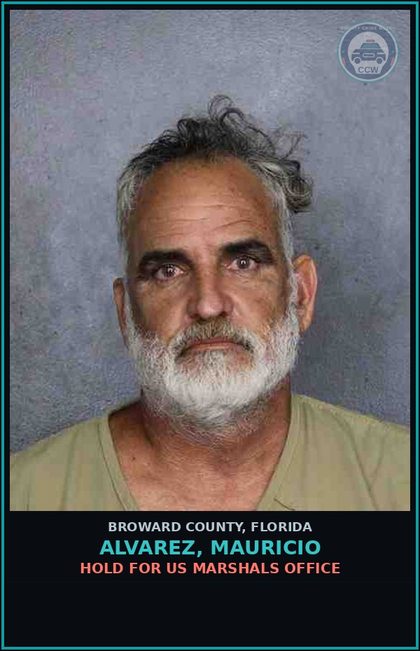 CCW arrest card for ALVAREZ, MAURICIO in Broward County: HOLD FOR US MARSHALS OFFICE