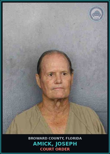 CCW arrest card for AMICK, JOSEPH in Broward County: COURT ORDER