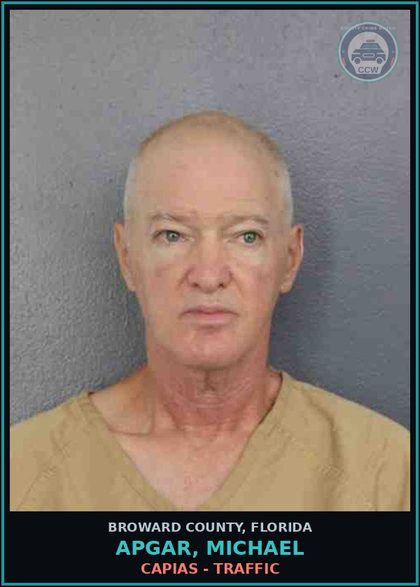 CCW arrest card for APGAR, MICHAEL in Broward County: CAPIAS - TRAFFIC