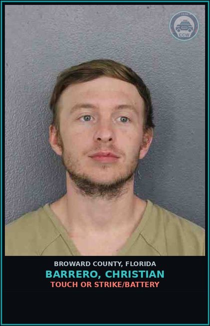 CCW arrest card for BARRERO, CHRISTIAN in Broward County: CRIM MISCH - 200 UNDER 1000 DOLS 1ST OFF