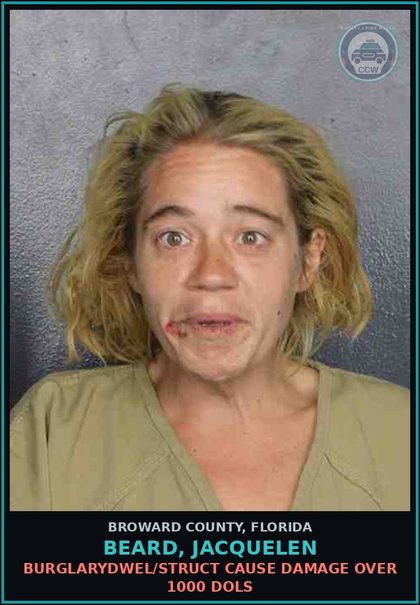 CCW arrest card for BEARD, JACQUELEN in Broward County: PETIT THEFT-2ND DEGREE - 3RD SUBSQ OFFENSE