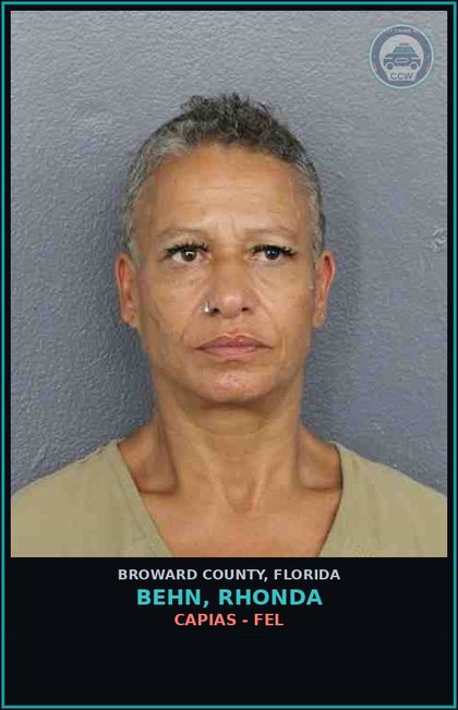 CCW arrest card for BEHN, RHONDA in Broward County: CAPIAS - FEL