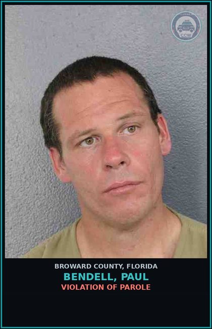 CCW arrest card for BENDELL, PAUL in Broward County: VIOLATION OF PAROLE