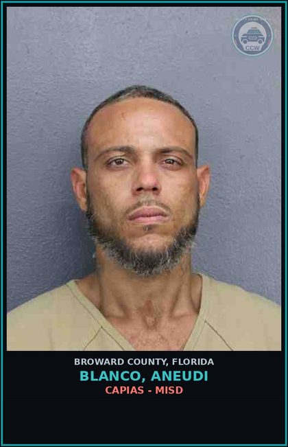 CCW arrest card for BLANCO, ANEUDI in Broward County: CAPIAS - MISD