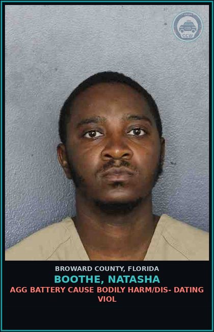 CCW arrest card for BOOTHE, NATASHA in Broward County: CAPIAS - TRAFFIC