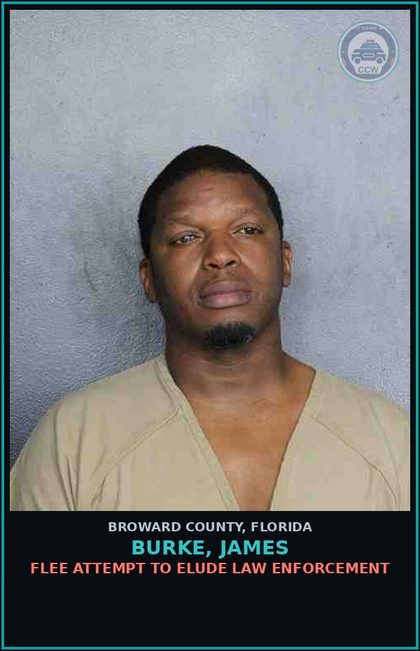 CCW arrest card for BURKE, JAMES in Broward County: FLEE ATTEMPT TO ELUDE LAW ENFORCEMENT