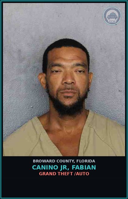 CCW arrest card for CANINO JR, FABIAN in Broward County: DRUG PARAPHERNALIA-POSSESS AND OR USE