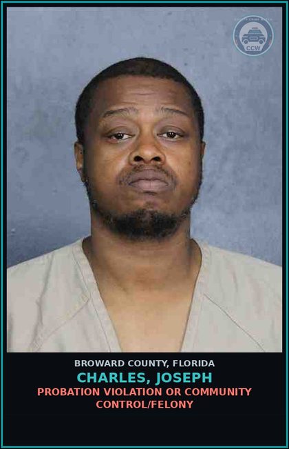 CCW arrest card for CHARLES, JOSEPH in Broward County: POSSESSION OF MDMA (ESCTASY)