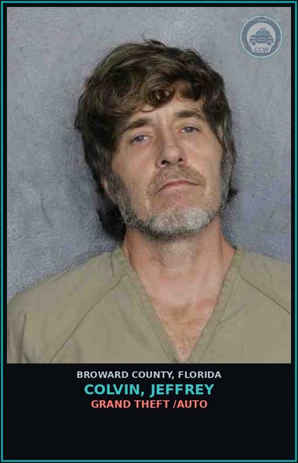 CCW arrest card for COLVIN, JEFFREY in Broward County: POSSESSION OF MORPHINE