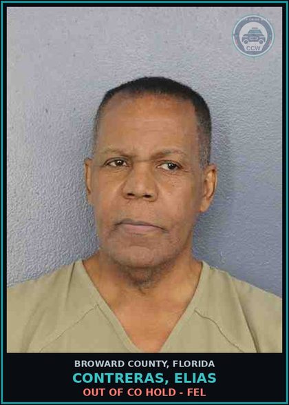 CCW arrest card for CONTRERAS, ELIAS in Broward County: OUT OF CO HOLD - FEL