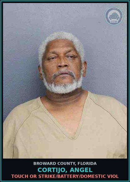 CCW arrest card for CORTIJO, ANGEL in Broward County: TOUCH OR STRIKE/BATTERY/DOMESTIC VIOL
