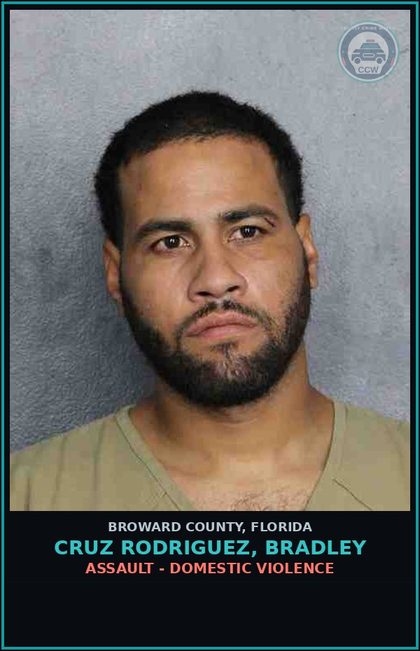 CCW arrest card for CRUZ RODRIGUEZ, BRADLEY in Broward County: ASSAULT - DOMESTIC VIOLENCE