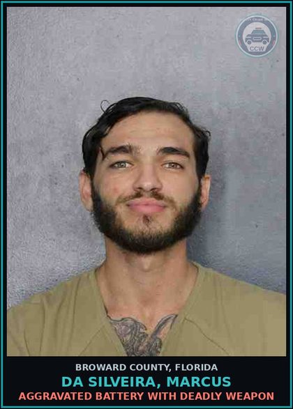 CCW arrest card for DA SILVEIRA, MARCUS in Broward County: AGGRAVATED BATTERY WITH DEADLY WEAPON