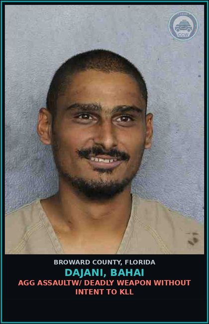 CCW arrest card for DAJANI, BAHAI in Broward County: PROBATION VIOLATION OR COMMUNITY CONTROL/FELONY
