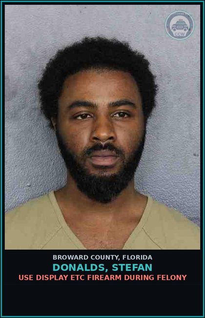 CCW arrest card for DONALDS, STEFAN in Broward County: POSSESSION OF COCAINE