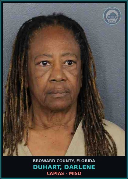 CCW arrest card for DUHART, DARLENE in Broward County: CAPIAS - MISD