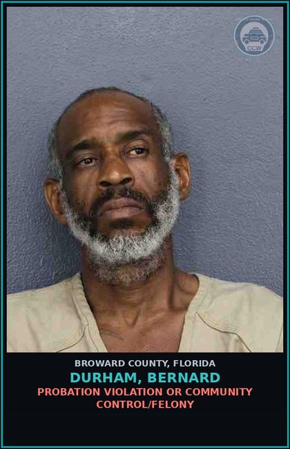 CCW arrest card for DURHAM, BERNARD in Broward County: POSSESSION OF COCAINE