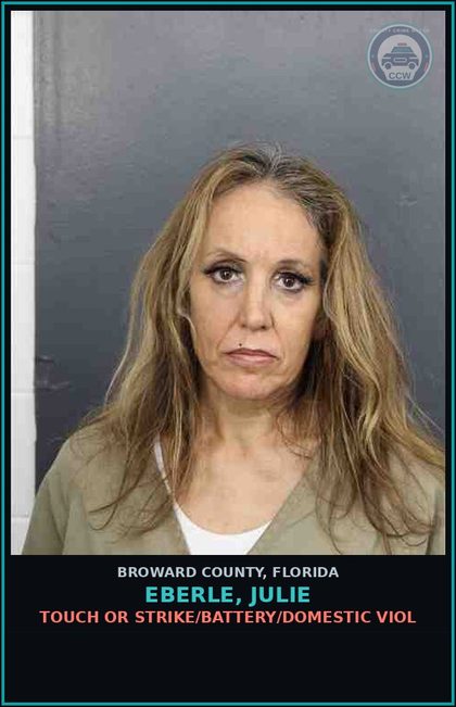 CCW arrest card for EBERLE, JULIE in Broward County: PETIT THEFT-2ND DEGREE - 1ST OFFENSE