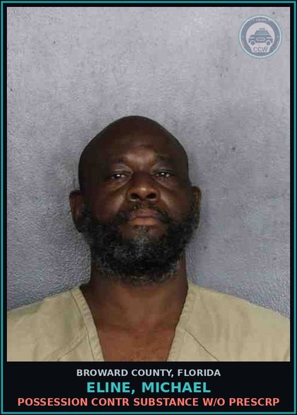 CCW arrest card for ELINE, MICHAEL in Broward County: DRUG PARAPHERNALIA-POSSESS AND OR USE