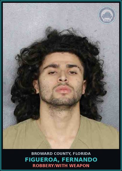 CCW arrest card for FIGUEROA, FERNANDO in Broward County: ROBBERY/WITH WEAPON