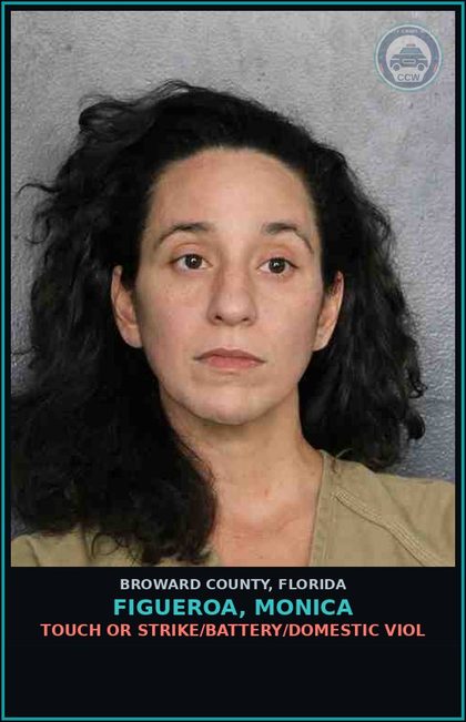 CCW arrest card for FIGUEROA, MONICA in Broward County: TOUCH OR STRIKE/BATTERY/DOMESTIC VIOL