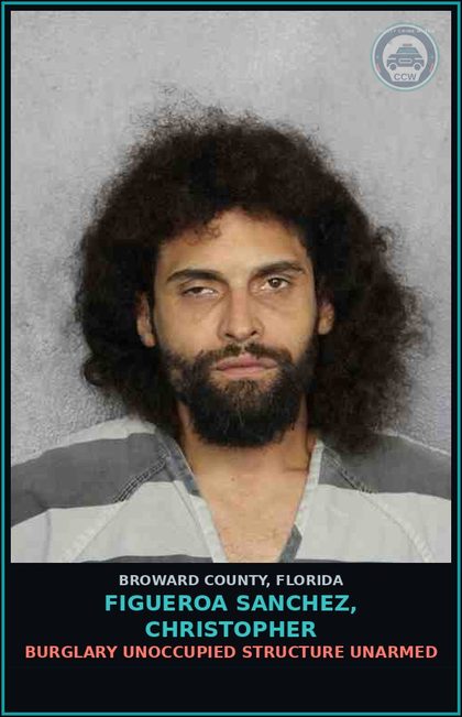 CCW arrest card for FIGUEROA SANCHEZ, CHRISTOPHER in Broward County: BOND SURR FEL
