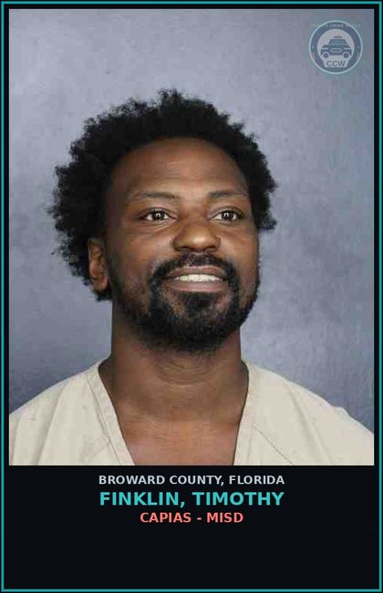 CCW arrest card for FINKLIN, TIMOTHY in Broward County: CAPIAS - MISD