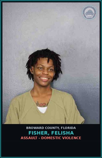 CCW arrest card for FISHER, FELISHA in Broward County: ASSAULT - DOMESTIC VIOLENCE