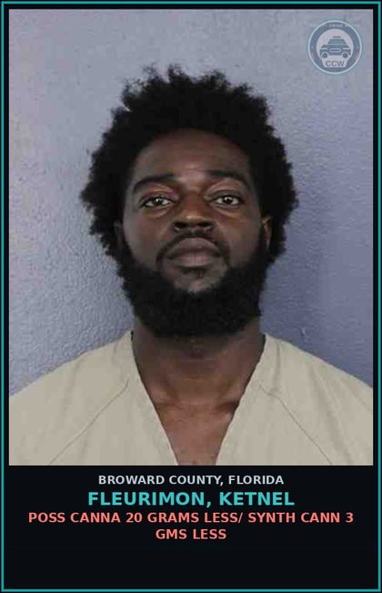 CCW arrest card for FLEURIMON, KETNEL in Broward County: RESIST OFFICER-OBSTRUCT WITHOUT VIOLENCE