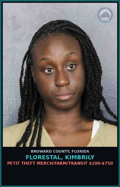 CCW arrest card for FLORESTAL, KIMBRILY in Broward County: STALKING-FOLLOW HARASS CYBERSTALK ANOTHER
