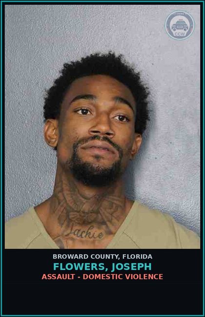 CCW arrest card for FLOWERS, JOSEPH in Broward County: ASSAULT - DOMESTIC VIOLENCE
